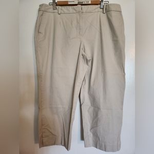 Talbots beige crop pants 16